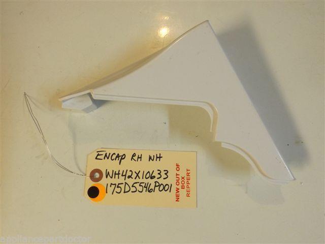 GE Washer WH42X10633 175D5546 POO1 Endcap Rh Wh new w/o box GE Washer WH42X10633 175D5546 POO1 Endcap Rh Wh new w/o box